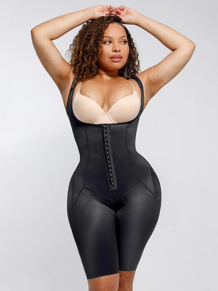 Estella ~Satin Sculpt, High Back, Lower-Thigh Faja: Medium Compression *Best Seller*